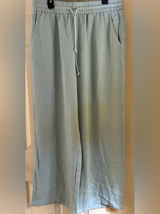 HALARA Pants - Halara Light Seafoam Wide-Leg Drawstring Pants NWT Size XL